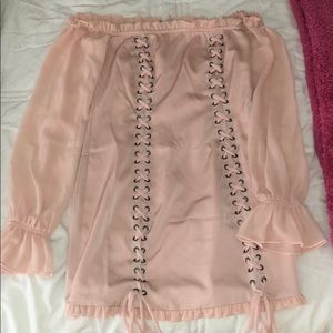 Cute form fitting light pink dress